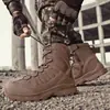 1601 Botas Táticas Masculinas Plus Size Transfronteiriças Treinamento Dedo Anti-colisão Antiderrapante Resistente ao Desgaste Botas Militares Botas de Caminhada