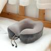 Almohada en forma de U para viaje, Almohada para siesta de espuma viscoelástica, Almohada portátil, Almohada para coche, Almohada para cuello plegable, Almohada en forma de U, Almohada para cuello