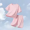 Modal 2026 Novo Estilo de Verão Roupas Casuais de Manga Curta com Shorts para Crianças Meninos e Meninas, Roupas de Casa, Pijamas e Pijamas