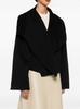 Tot26 Primavera/Verano Nuevo Clásico Lana Doble Cara Corta Oversized Chaqueta con Cuello Mandarín