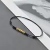 Tobillera de Cuerda Roja Rellena de Oro de 14K para Mujer, Pulsera Tejida a Mano para Estudiantes, Tobillera Sencilla con Cuentas de Buena Suerte del Año Zodiacal, No se Desvanece