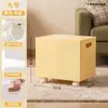 Caja de almacenamiento de juguetes para niños, caja de libros multicapa móvil con ruedas, caja de almacenamiento de plástico para que los estudiantes organicen libros