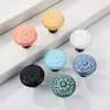 Suministro Transfronterizo de Tiradores Cerámicos Coloridos para Niños con Diseños Florales y de Hongos para Gabinetes y Cajones, con Etiqueta y Servicio de Dropshipping