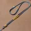 Corda para Pingente de Ouro Jade, Corda de Colar Preta, Corda Trançada Feita à Mão, Corda para Pendurar Pingente de Fivela da Paz, Corda para Pendurar no Pescoço para Homens e Mulheres