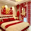 Conjunto de Decoração de Quarto de Hotel para Casamento, Painel de KT Festivo de Alta Qualidade, Caractere de Dupla Felicidade, Conjunto para Sala de Estar e Quarto da Noiva