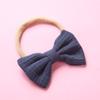 Musselina europeia e americana Gravata borboleta de algodão puro Nylon Hair Band Baby Super Soft Crepe Cotton Yarn Fabric Headband Baby Headwear