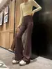 Pantalones casuales acampanados de talle alto con cordón para mujer, pantalones de campana adelgazantes y que favorecen la figura, pantalones largos nuevos, modernos y versátiles