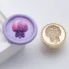 Nuevo producto serie de reconocimiento de flores sello de pintura al fuego de planta en relieve cabeza de sello sello para cuenta manual latón lirio flor de cerezo