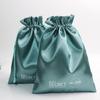 Bolsa de Tecido Cetim para Roupa Íntima, Bolsa com Cordão de Cetim de Seda para Peruca, Bolsa de Embalagem com Cordão para Armazenamento, Sacolas com Cordão para Venda por Atacado com Impressão de Logotipo