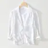 Traje de Algodón de Nuevo Estilo Holgado para Hombre, Elegante y Libre de Arrugas, Sensación de Alta Calidad, Traje Casual de Moda Estilo Japonés con Patrón Oscuro para Primavera y Otoño