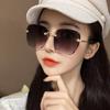 2025 Nueva Llegada Gafas de Sol Cuadradas sin Montura con Borde de Diamante Gafas de Sol Trendy Cyber Celebrant para Mujer con Protección UV