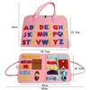 Materiales Educativos Montessori Personalizados Tablero de Actividades Bolso Cruzado Bolso de Mano Infantil Montessori Juguete de Entrenamiento Libro de Actividades