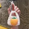 Porta-moedas Mini Fruta Bolsa para Fones de Ouvido Tricô de Lã Pingente de Chaveiro Boneca Artesanal Criativa Pequenos Enfeites Venda por Atacado
