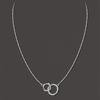 Colar de anel duplo simples estilo coreano feminino, moderno, combinando com todas as correntes de clavícula, design de nicho, estilo legal, personalidade, luxo leve, sofisticado, senso