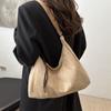Bolsa Dumpling Moda Vintage Camurça Bolsa de Ombro Design Trabalho Comutador Maillard Estilosa Texturizada Sob o Braço Transversal