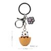 Casca de ovo bobo fofo panda bebê @ pata de urso tridimensional casal montanhismo corrente chaveiro criativo carro chaveiro bolsa pendurada