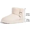 Modelo Nuevo 2025 Botas de Nieve para Mujer de Comercio Exterior Transfronterizo, Forradas de Felpa, Suela Gruesa, Zapatos de Algodón del Noreste, Fabricante Mayorista de Dropshipping TEMU