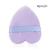 Esponja de maquillaje triangular de doble cara con cojín de aire, esponja de maquillaje con flocado denso, borla de terciopelo de cristal súper suave con forma de abanico