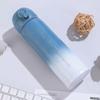 Termo rebotante de acero inoxidable 304 para hombres y mujeres, taza de agua con degradado de color, regalo al por mayor, taza grabada con degradado azul y blanco.