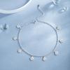 Pulsera de Plata de Ley 925 con Sonrisa para Mujer Diseño de Nicho Lujo Ligero Accesorios para Pies de Niños Estilo Ins Cadena de Pie de Sonrisa de Gama Alta