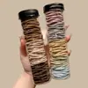 Elásticos de Cabelo Rosqueados e Cordas de Cabelo Enlatados para Mulheres, Acessórios de Cabelo Elásticos Simples e Duráveis, Prendedores de Rabo de Cavalo de Alta Elasticidade, Frete Grátis de Verão