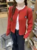 Cardigan de Punto Trenzado Estilo Coreano Retro para la Nueva Temporada de Otoño e Invierno 2025 con Suéter Chaqueta de Cuello Redondo Suave, Elegante y Versátil para Mujer