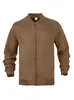 Chaqueta Deportiva Casual de Suede y Felpa para Hombre Estilo Europeo y Americano, Color Sólido, Cuello Alto, Cremallera, Talla Grande, Longitud Media, Manga Larga, Ropa Exterior, Cárdigan