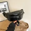 Bolsa Transversal Casual Simples Feminina Verão 2025 Nova Bolsa de Cintura Esportiva Estilo Japonês Cor Sólida Moda para o Trabalho Viagem Bolsa de Peito