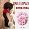 Nuevo Estilo Chino Pinza para el Cabello de Flor Rosa Suave Pinza para Moño Retro Pinza de Flor Accesorio para el Cabello de Ambiente Foto