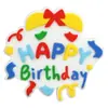 Nuevos Accesorios Planos de Dibujos Animados de Pastel de Cumpleaños Imanes para Nevera Piezas de Decoración DIY Pegatinas de Goma Suave de PVC