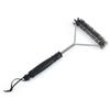 Escova de Limpeza para Churrasqueira de Aço Inoxidável Escova Curvada Cabo PP Ferramenta de Arame para Limpeza de Churrasqueira Ferramenta para Curvar Escova Portátil para Grelha