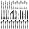 Talheres de Aço Inoxidável Royal Court, Faca, Garfo, Colher, Faca e Garfo para Bife, Talheres Ocidentais, Faca e Garfo Embossados, Conjunto de Talheres de 24 Peças para Hotel e Restaurante