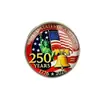 Broche Metálico Aniversario EE. UU. 2026 Insignia Creativa Bandera Nacional Edición de Coleccionista