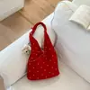 Bolso Cruzado Fresco y Sencillo Estilo Primavera, Bolso de Hombro Plegado Floral de Gran Capacidad para Mujer, Bolso Tote Estilo Coreano Estilo Perezoso