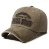 Gorra de béisbol bordada vintage lavada transfronteriza para hombre, gorra casual retro de letras a la moda, estilo versátil para exteriores