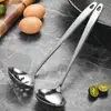Cuchara para fondue de acero inoxidable 304 de 6 mm con forma de corazón, Cuchara sopera espesa de mango largo, Cuchara coladora, Cucharón sopero para hotel, Cuchara de cocina