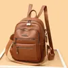 Nova mochila de couro PU macio feminina 2026, de alta qualidade, moderna, casual, prática para viagens, fashion, versátil, multiuso, transfronteiriça