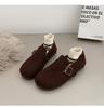 Sapatilhas Redondas Francesas Sapatos Flats de Primavera para Mulheres 2025 Novo Estilo Pequena Fragrância Popular Sapatos com Solado Macio Estilo Beanie Versátil Birkenstock