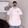 Ropa de Verano Nueva para Hombre Tallas Grandes Marca de Moda Algodón Puro Pesado Holgada Oversize Camiseta de Manga Corta Pulóver