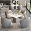 Mesa e 4 Cadeiras para Escritório de Vendas, Mesa de Negociação, Mesa de Reunião para Lobby de Negócios, Sofá de Recepção para Área de Descanso, Conjunto de Mesa e Cadeiras de Negociação