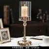 Portavelas Nórdico Candelabro Adornos Cubierta de Vidrio de Lujo Ligero Accesorios para Cena a la Luz de Velas Decoración de Mesa Romántica Retro para Uso en el Hogar