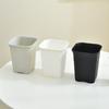 Vaso Quadrado Grande Vientiane Flor de Mármore Branco Cintura Alta Vaso Vientiane Simples Japonês Plástico Vasinho para Suculentas