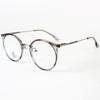 Gafas TR90 redondas y sencillas de estilo coreano con montura para miopía, estilo celebridad de Internet, gafas artísticas ultraligeras anti-luz azul para hombres y mujeres.