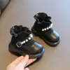 Zapatos de Caminar de Moda para Niños Colección Otoño/Invierno 2025 Botines Cálidos con Forro de Felpa para Niñas Zapatos de Caminar Zapatos Versátiles para Niños Pequeños