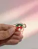 Pinza para el Cabello de Cereza Estilo Coreano para Mujer, Lindo Clip para Flequillo Lateral, Pinza Realista de Garra de Fruta, Accesorio para el Cabello con Diseño Único