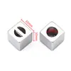 Cuentas Cuadradas de Acero Inoxidable Pulido con Agujero Pasante, Accesorios para Joyería DIY, Colgantes Pequeños, Se Pueden Imprimir con Logo