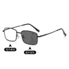 Gafas fotocromáticas para presbicia de hombre, progresivas multifocales de doble uso, gafas fotocromáticas para presbicia a prueba de UV