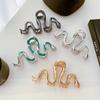 Dovii Jewelry Pinza Grande Metálica con Forma de Serpiente Estilo Frío Pinza de Tiburón Pinza de Garra para Recogidos Altos Accesorios para el Cabello