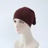 Sombrero Tubular Multicolor Anti-Pilling y Anti-Decoloración, Color Puro, Algodón Puro, Sombrero Base de Algodón Mercerizado, Pañuelo para la Cabeza de Algodón, Para Mujer, Elástico y Transpirable