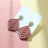 Creative Woven Design Sense Soft Ceramic Brincos High Sense Nicho Brincos de argila Mulheres Amazon ins Explosões